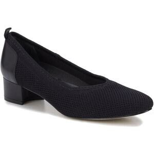NEW Walking Cradles Hester Pumps Heels Black Knit Leather Shoes Women's 10W